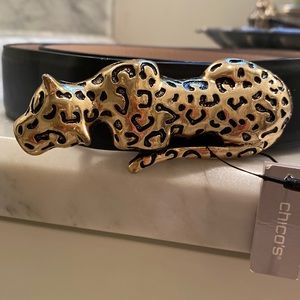 Leopard buckle and belt
